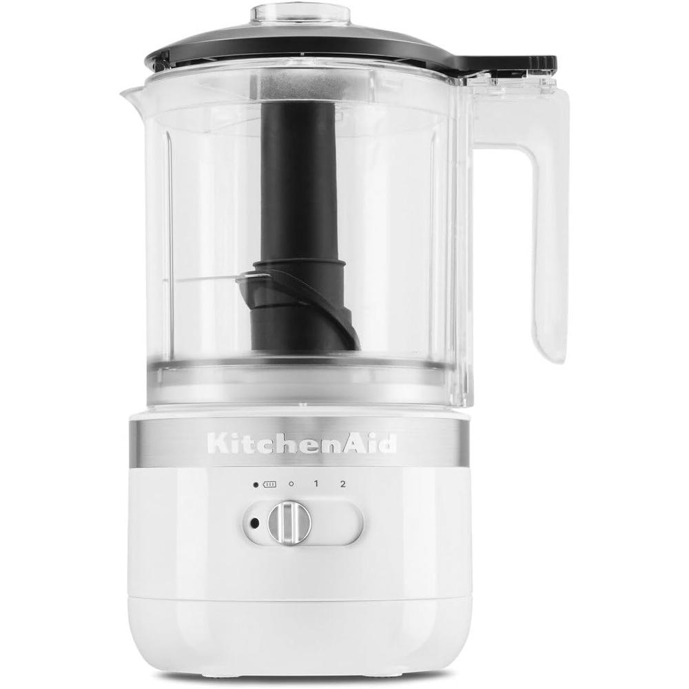 KitchenAid KFCB519WH, picadora de alimentos inalámbrica 5 qt / 4.7 L | Blanca