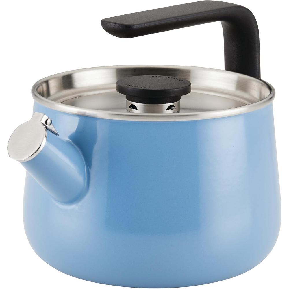 KitchenAid KEK1222VB, tetera silbante esmaltada 2 qt | Terciopelo azul